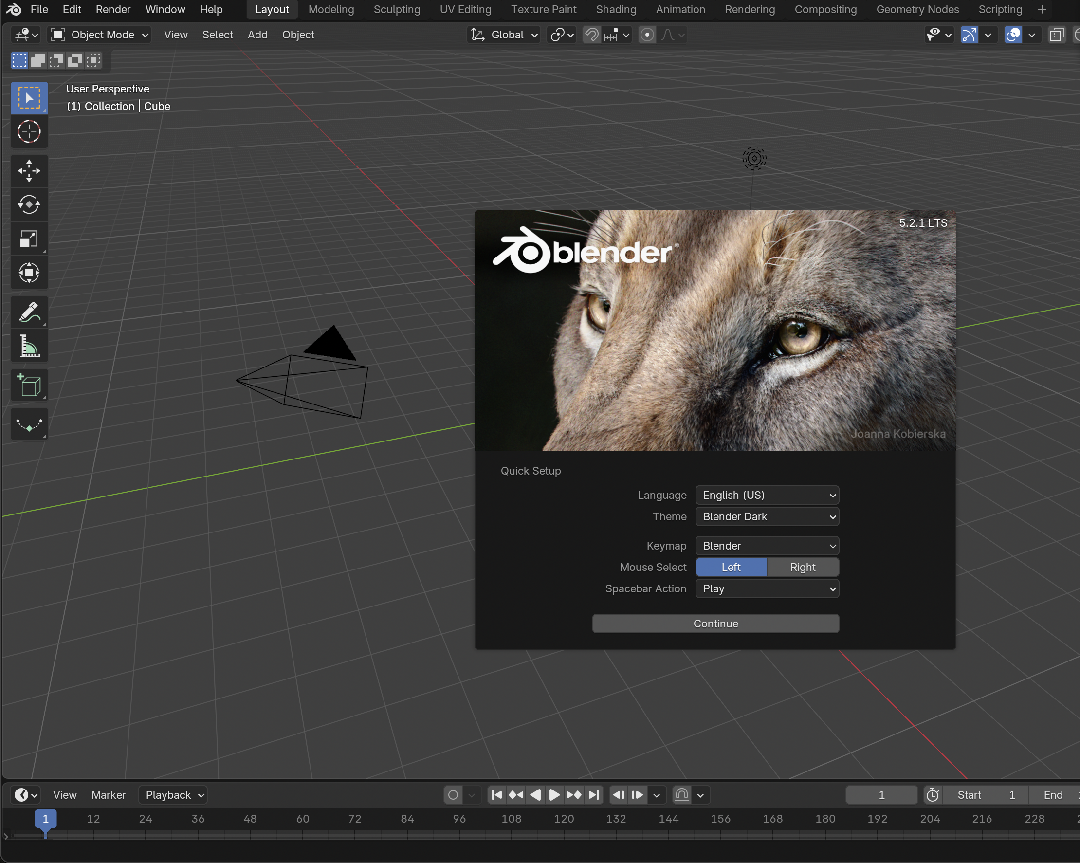 Blender 的默认界面